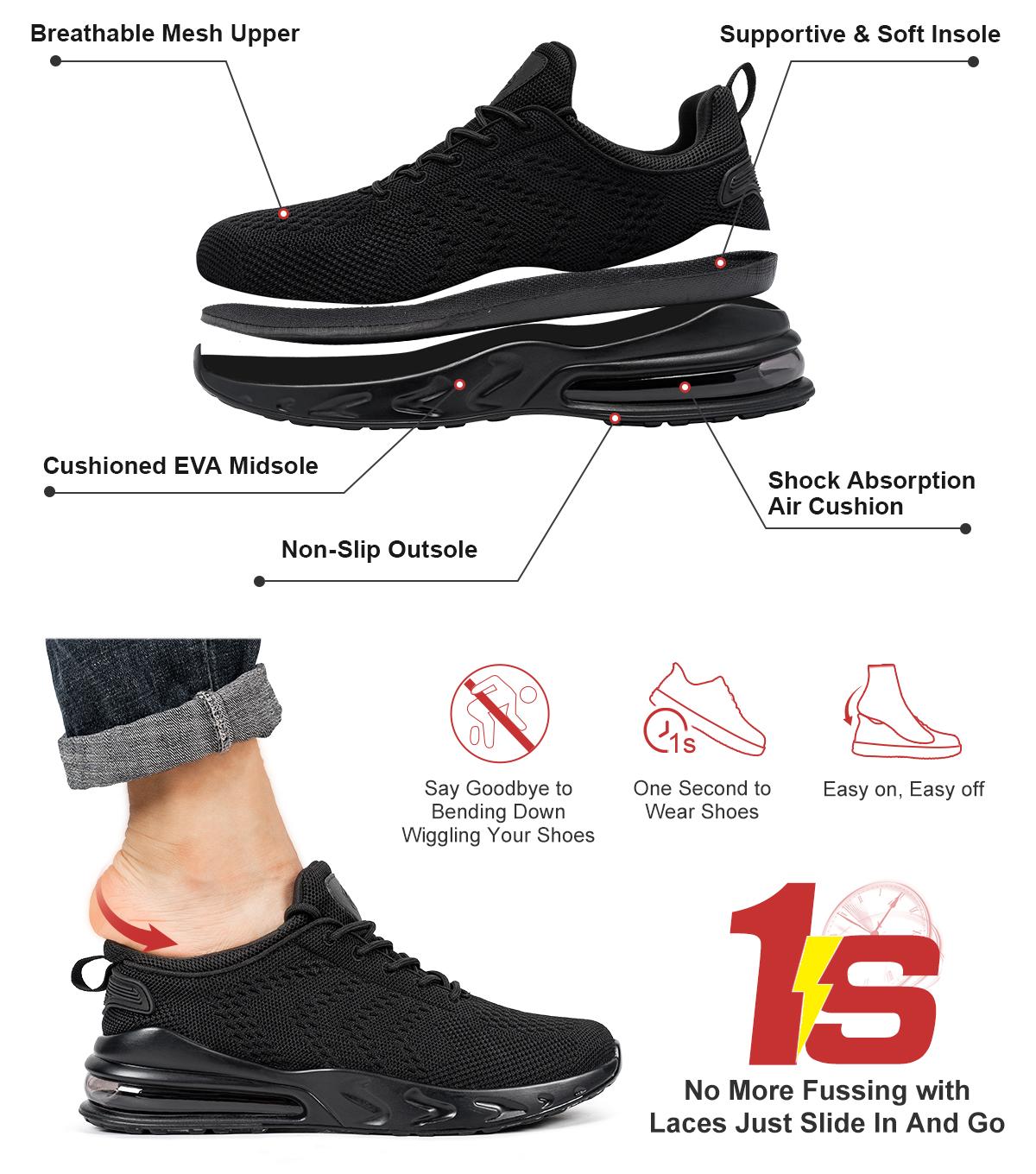 Non-slip Nurse Sports Shoes, waterproof work shoes, breathable, comfortable and safe outdoor shoes, no fatigue for long-term standing, suitable for nurses, waiters, outdoor sports TikTokShopBlackFriday