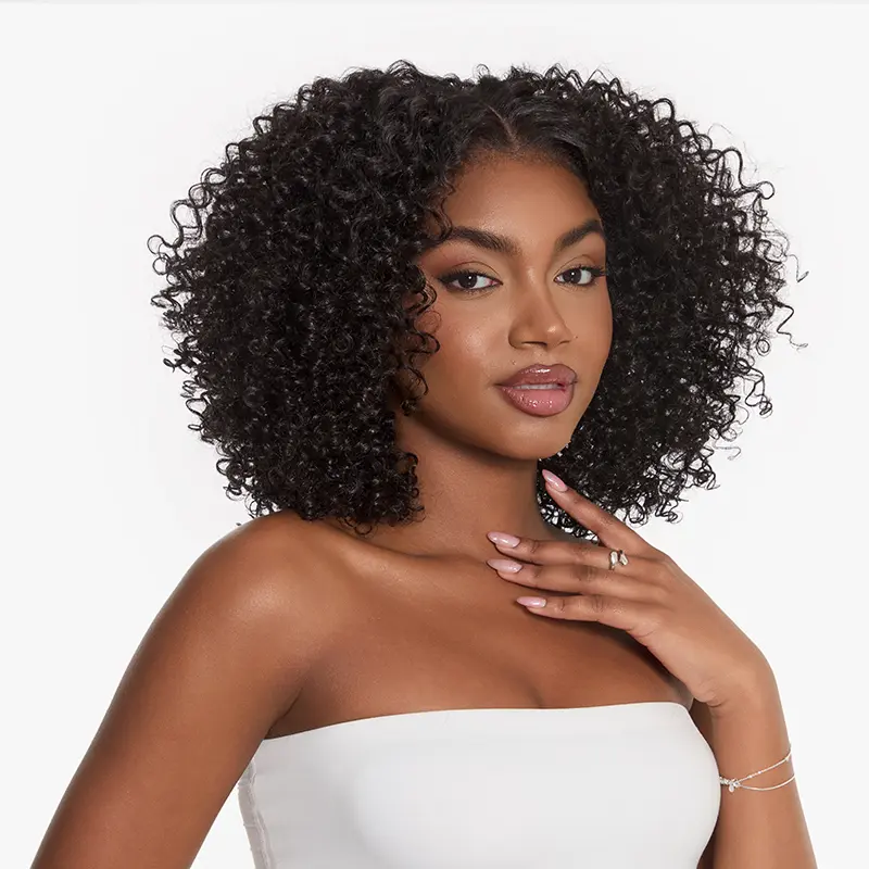 Frodio Veralux™ Blend Human Hair Jerry Curly Wig 13x6 Frontal Lace Wig | Glueless , Wear & Go