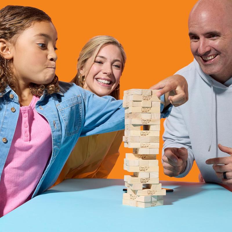 Jenga Game| Digital Die for 6 More Ways to Play| Original Wood Block Game| Stacking Tower| 1+ Players| Party Games