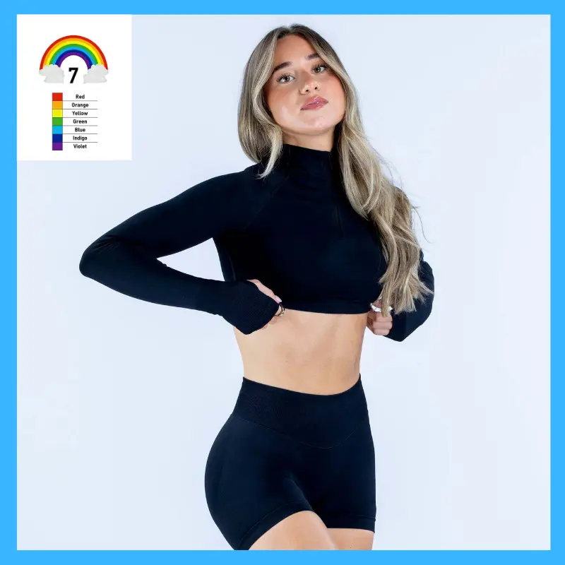 DF Impact Crop Zippy Jacket is excellent, and it matchesDfyne Women's Seamless pieces nicely.For fitness attire, thelong sleeve zip-u