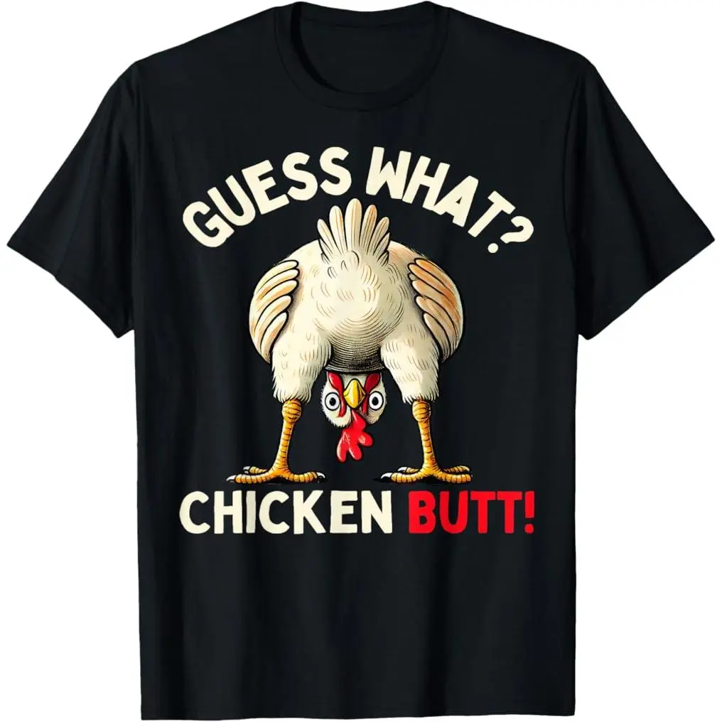 Funny Chicken Graphic Tee Men Women Kids Chicken Butt T-Shirt