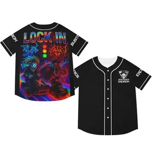 Wooli x Subtronics x Excision Lock In Rave Baseball Jersey EDM Music Shirt, EDM Festival Family Gift, Unisex Breathable Men's Jersey, 420 Lover Graphic Shirt, Gift For Baseball Fan EDM Electronics Music