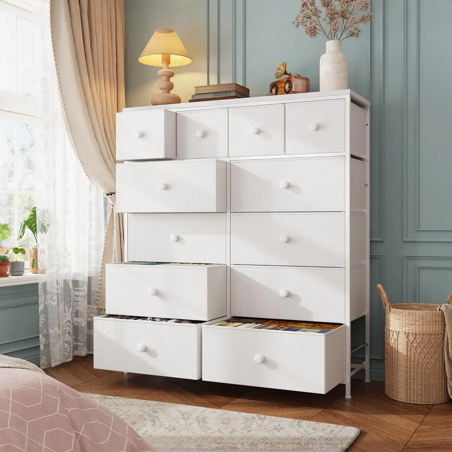 White-12 Drawers