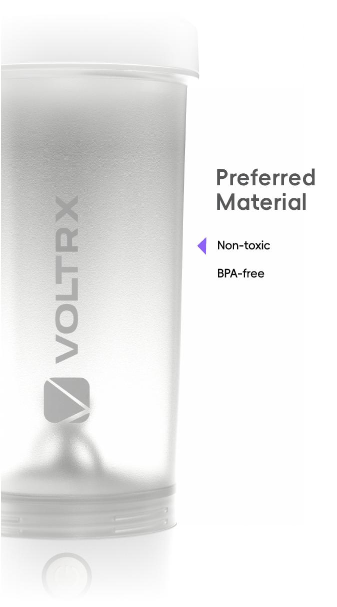 VOLTRX Protein Shaker Bottle, Merger USB C Rechargeable Electric Protein Shake Mixer, Shaker Cups for Protein Shakes and Meal Replacement Shakes, BPA Free, 24oz