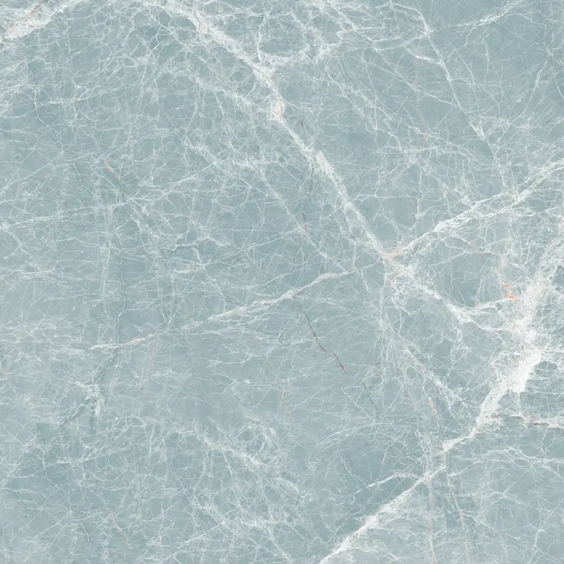 My Luxury Flooring MK PANTON Castor Aqua Porcelain Tiles - 24 x 48 Inch Blue Grey Marble Spider Vein Pattern - Glossy Finish Wall & Floor Use 15.5 Sqft per Box | Pallet of 10 Boxes (155 sq-ft)