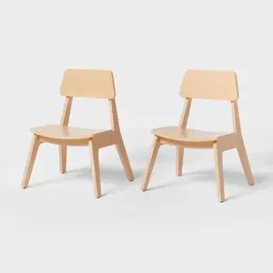 2pk Kids' Wood Activity Chair Natural - Pillowfort