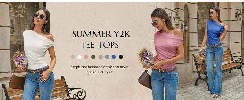 Cicy Bell Womens Cowl Neck Tank Tops 2026 Summer Off The Shoulder Asymmetrical Ruched Tops Going Out Sleeveless Shirts