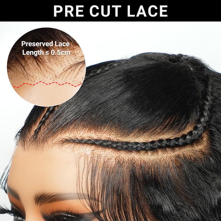 [Clearance Sale] Wiggins Hair 250% Stylist Wig Pre Braided Lace Front Wigs Pre Cut Lace Wig Human Hair Water Wave 13x4 Lace Closure Wigs