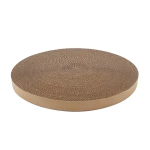 1 Pack Cat Scratching Board Round - 35 cm Diameter, Durable Corrugated Cardboard Cat Scratcher Replacement with Smooth Edges,Anti-Scratch Mesh Design