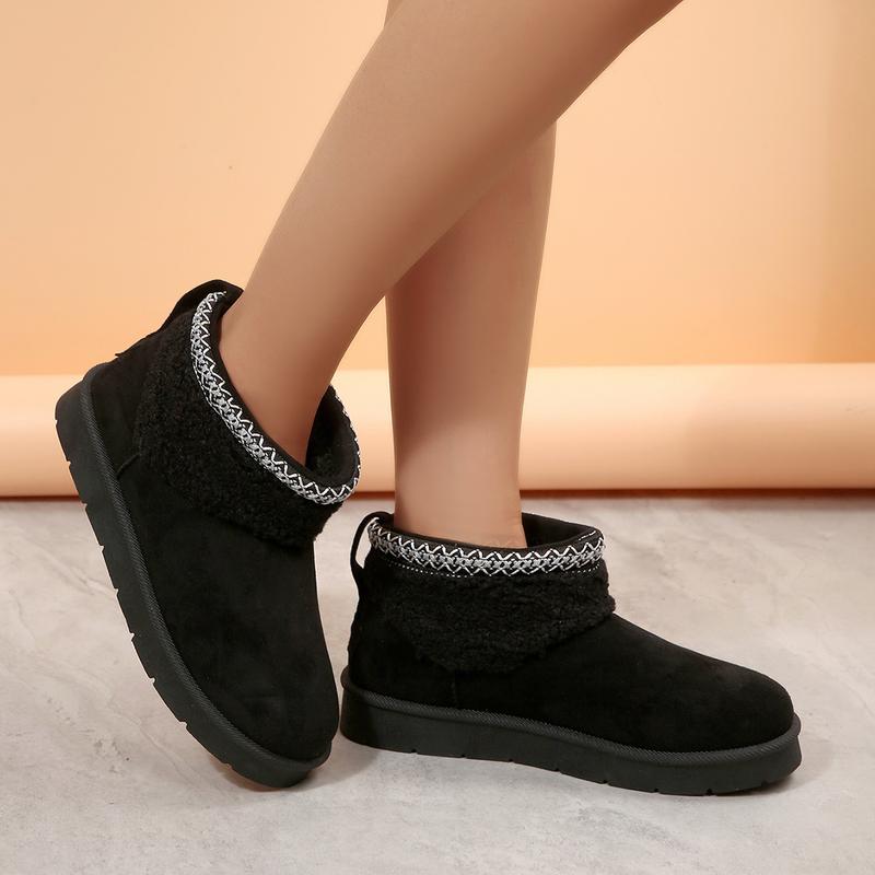 Mysoft Women's Simple Warm Snow Boots, Winter Outdoor Shoe, Womensfashion Footwear, Cozy Boots for Women, Perfect Valentine's Day Gift  Walking Shoes  Girl