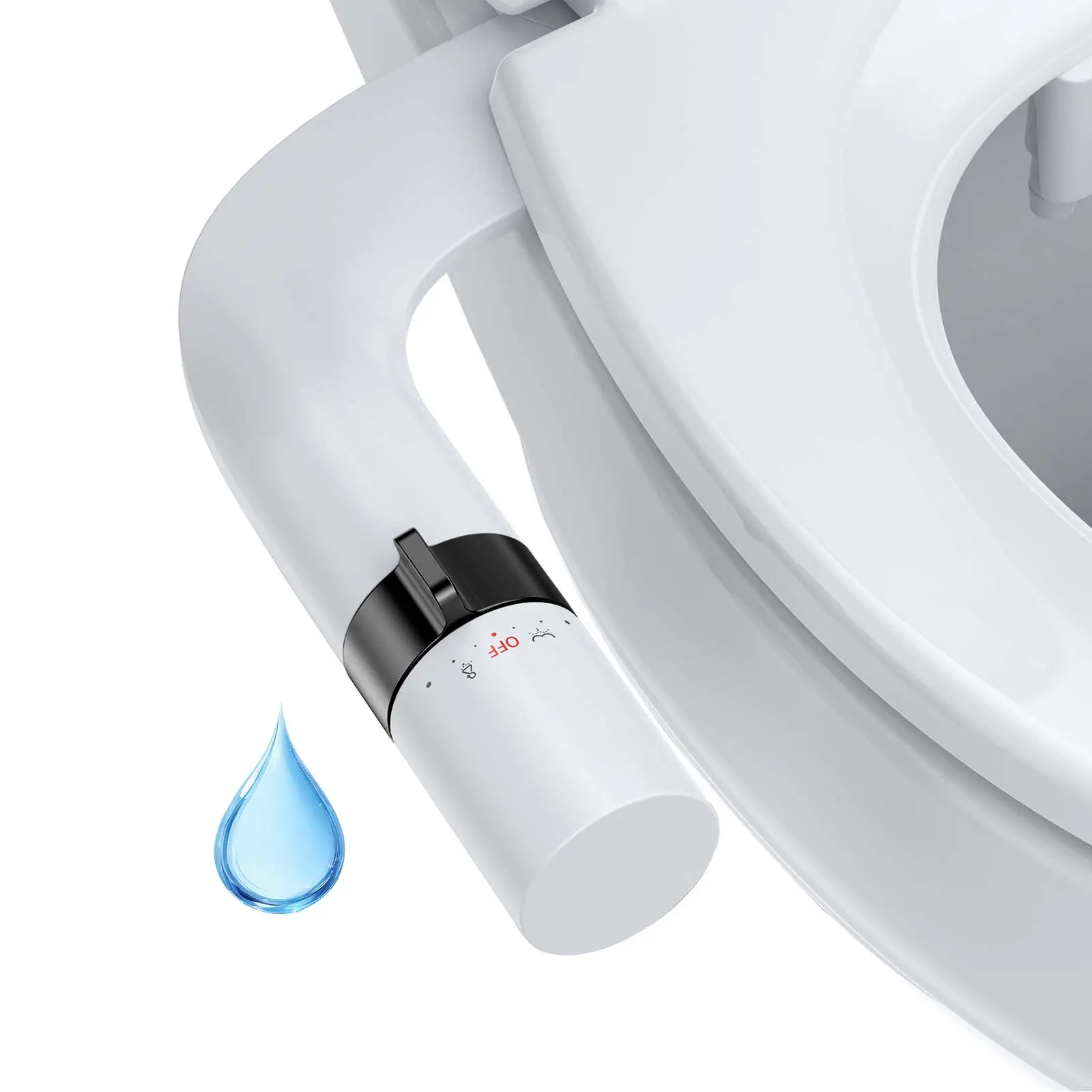 Non-Electric Dual Nozzle Bidet Attachment for Toilet – Adjustable Water Pressure, Ultra-Slim Design & Easy Installation for Toilets, No Electricity Needed, Bidet Sprayer, Dual Water Pressure & Bidet Parts