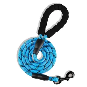 Pet Dog Leash with Soft Padded Handle Highly Reflective Dog Rope for Night Walking Suitable for Small Medium and Large Dogs