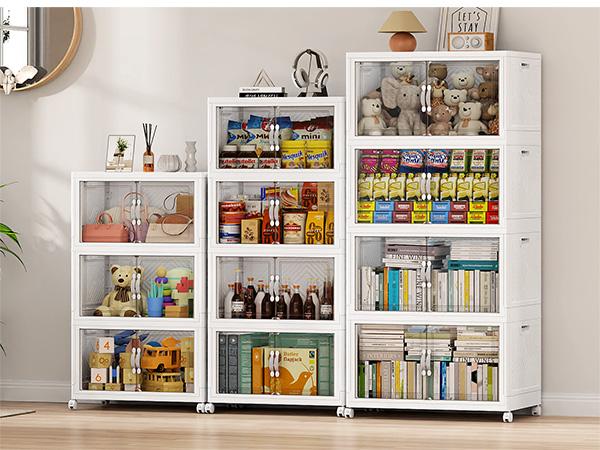 Broview V20 300QT/400QT/640QT Extra Large Stackable Storage Bins, Clear Plastic Closet Organizer Cabinet with Lid and Wheels, Collapsible Latch Boxes Folding Drawer with Door for Home Kitchen Room Organization Broview V20 300QT/400QT/640QT Extra Large Stackable Storage Bins, Clear Plastic Closet Organizer Cabinet with Lid and Wheels, Collapsible Latch Boxes Folding Drawer with Door for Home Kitchen Room Organization