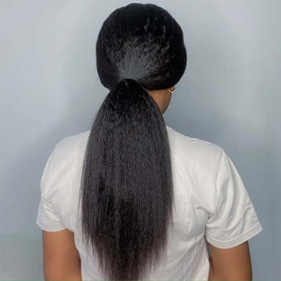【4c Kinky Straight】Glueless 4C Kinky Edge Hairline Kinky Straight Human Hair Wigs Pre Cut Lace 8x5 13x4 360 HD Lace Frontal Wigs 250% Density #TikTokShopBlackFriday