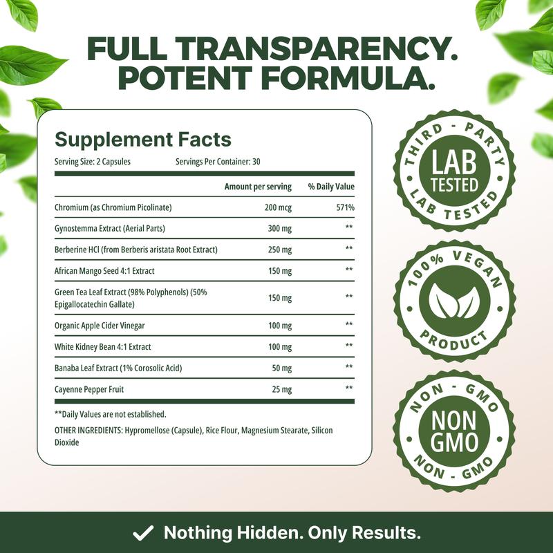 Metabolic Reset Capsules – African Mango – Support Metabolism, Energy & Digestive Balance – Plant-Based, Non-GMO – 60 Capsules by Serene Herbs