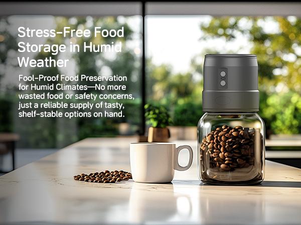 Easyera Dual-Head Mason Jar Sealer Auto-Stop Canning Kit with Dust Cover 5×Wide Mouth & 5×Regular Lids for Food Storage Vacuum Automatic Sealing in 30 Seconds