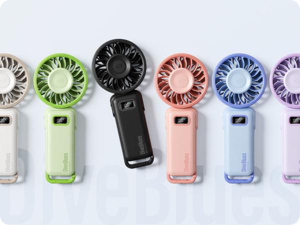 Diveblues Handheld Turbo Fan 12H Max Cooling 3600mAh USB Rechargeable 100 Speeds Portable for Travel Outdoor Home Office Diveblues Handheld Turbo Fan 12H Max Cooling 3600mAh USB Rechargeable 100 Speeds Portable for Travel Outdoor Home Office
