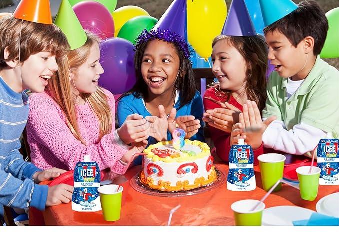 ICEE Slush 12-Pack Frozen Fruit Drink Pouches 6oz Each Red Cherry Just Freeze Squeeze for Instant Slushy Drink No Machine Needed Perfect for Parties Lunchboxes & Gifts Natural Taste Beverage