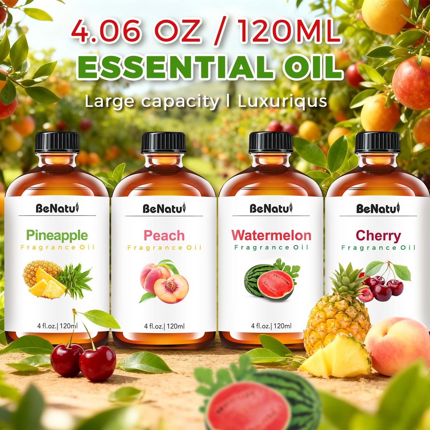 Benatu Essential Oil, Peppermint, Lavender, Eucalyptus, Frankincense For Diffusers, Humidifier Car Air Freshener, Soap Making, Candles, Christmas And New Year Gifts, DIY Candles/Soap 120ml