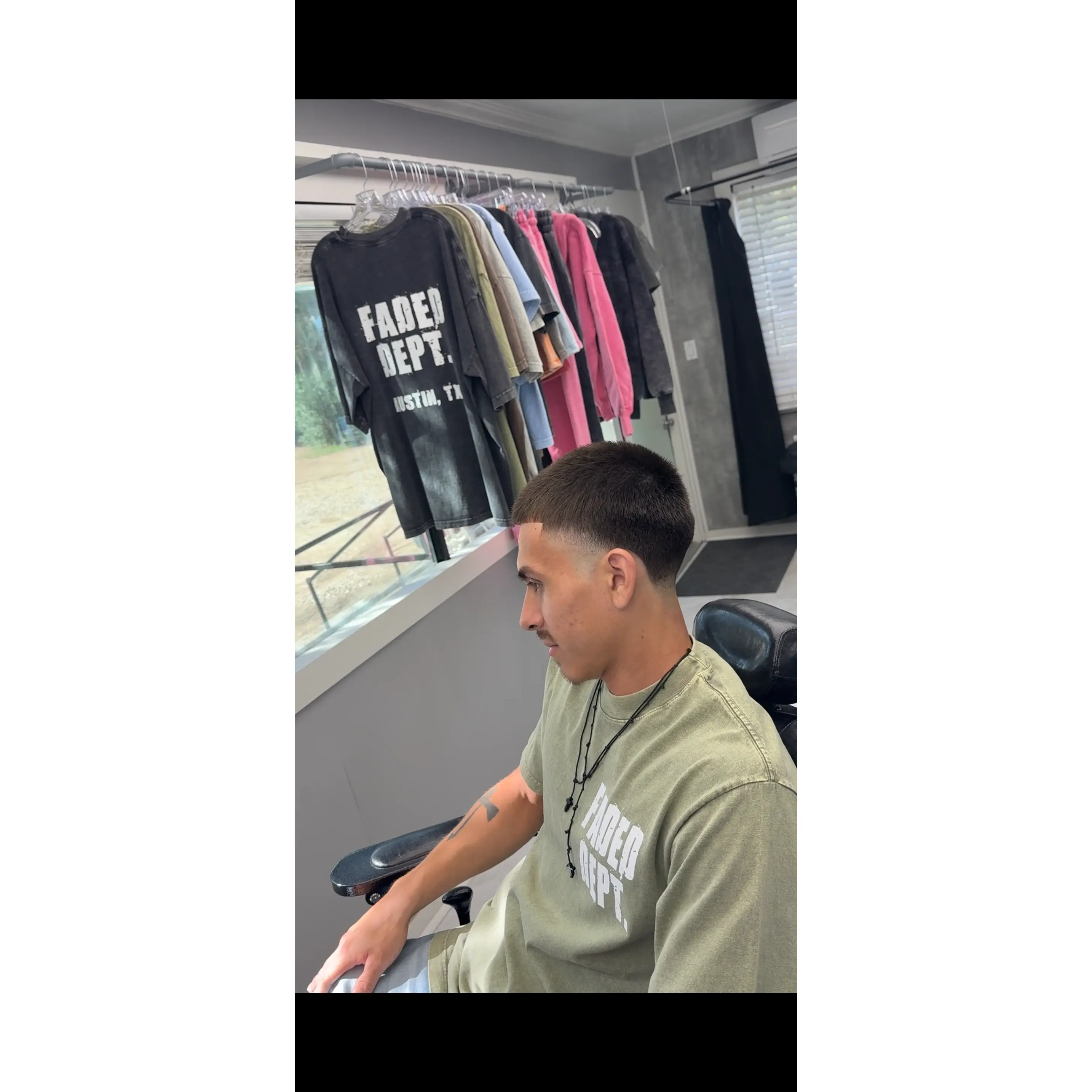 FADED DEPT. HAIRCUT WITH 1 ADD ON SERVICE ( DESIGNS / EYEBROWS / BEARDS )