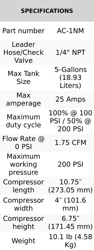HornBlasters HB-1NM Heavy Duty Air Compressor - 100% Duty Cycle at 100 PSI, Fast Refill Rate up to 200 PSI, Weather-Resistant Design, 2-Year Warranty - Automotive