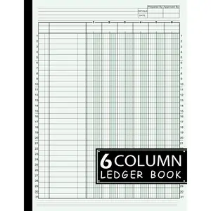 6 Column Ledger Book: Large Simple Six Column for Bookkeeping and Accounting | Log Book for Small Business and Personal Finance: Account Journal Paperback – September 25, 2023