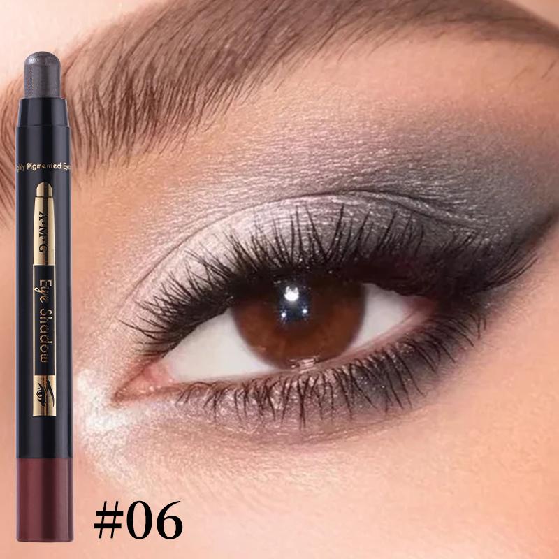 6Pcs Cream Eye Shadow Brightener Stick Makeup Set,  Waterproof &Long Lasting, Rich Color, Easily Blendable and Buildable，Precise Tip for Easy Application 。Perfect for evening events, holidays, and stage makeup Christmas gift Eyeshadow