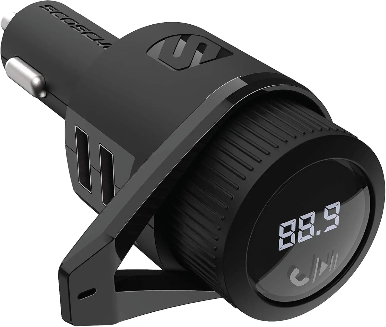 Scosche BTFreq Pro Bluetooth Hands-Free Car Kit with FM Transmitter Dual USB-C & USB-A Ports for Rapid Charging and Wide Compatibility - Automotive, Car Charger, Wireless Car Adapter Fm & Bluetooth Transmitters