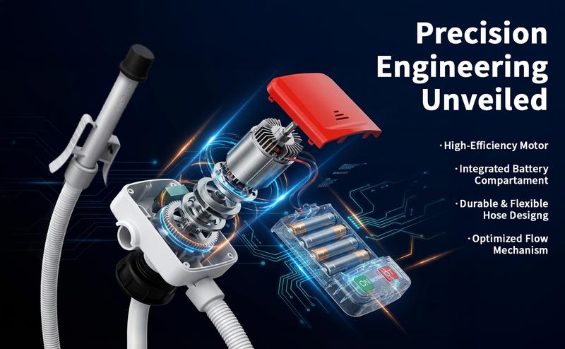 orimetre Automatic Fuel Transfer Pump with Auto-Stop, 51'' Extra Long Hose, 3.2 Gallon per Min, Battery or USB Powered, 4 Can Adapters, Fast and Safe Portable Gas Can Pump for Oil, Diesel,Gasoline.