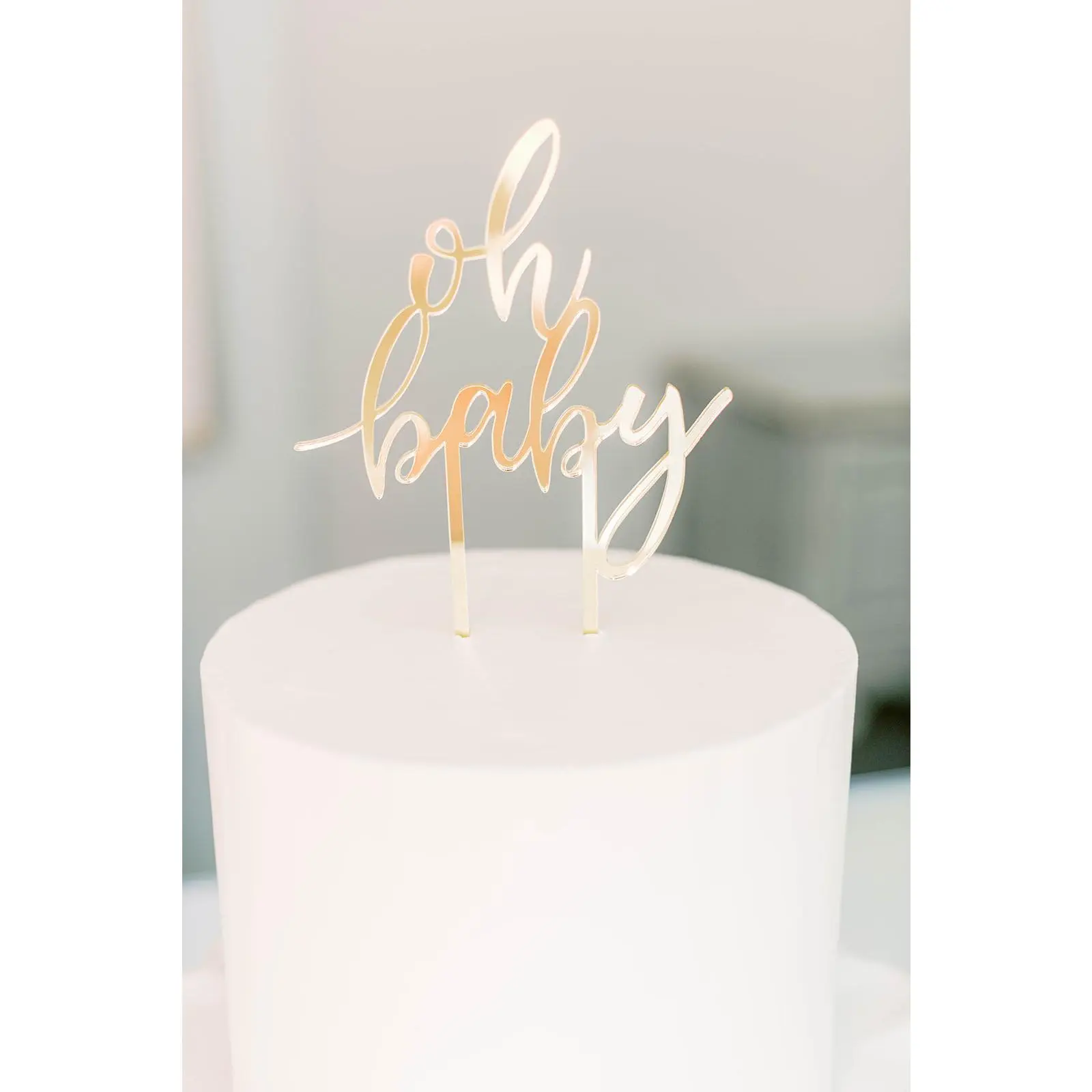 Oh Baby Acrylic Cake Topper