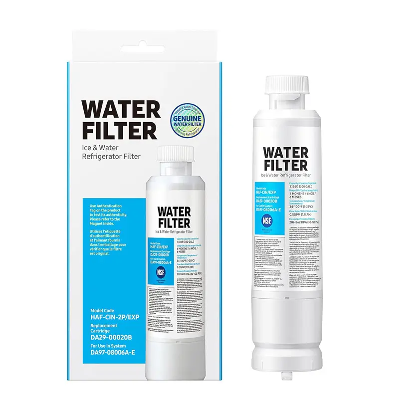 1 Pack Samsung Refrigerator Water Filter Replacement Part - HAF-CIN-2P/EXP Compatible, DA29-00020B Fit, RF28/RF23J9011SR Series Fridge Compatibility, NSF 42 Certified, Carbon Block, Easy Installation, Refrigerator Accessories, Replacement Parts