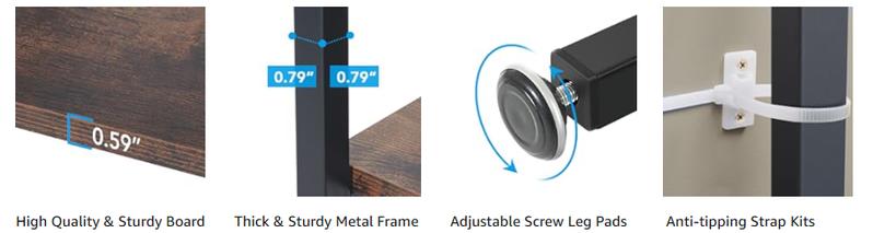 Tribesigns 71 Inch Industrial Bookshelf, 6 Shelf Etagere Bookcase, Free Standing Open Book Shelves Storage Display Shelf - Wood Shelving Units Organizer Rack for Bedroom, Home Office, Living Room, Study Room