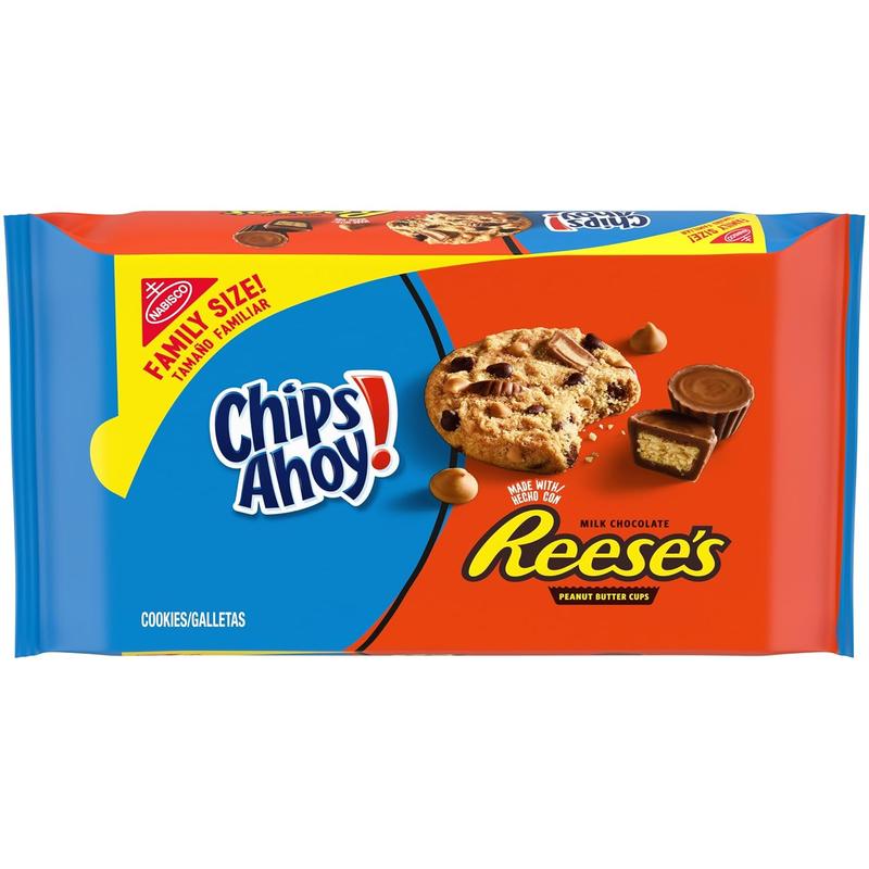CHIPS AHOY! Reese’s Peanut Butter Cup Chocolate Chip Cookies, Family Size, 14.25 oz