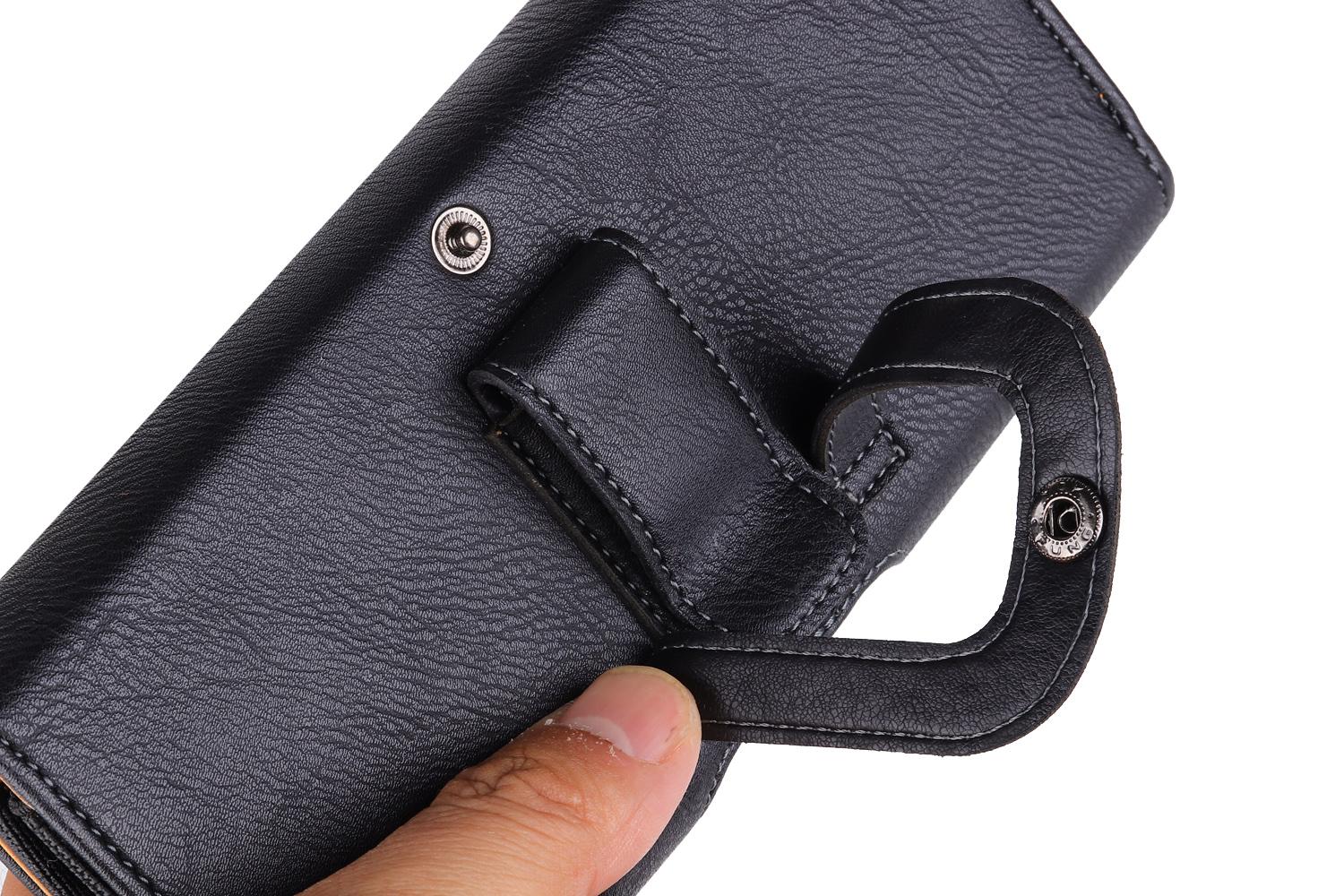 Cell Phone Holster PU Leather Magnet Pouch Belt Clip Man Waist Bag Carrying Perfect For Outdoor Daily Use
