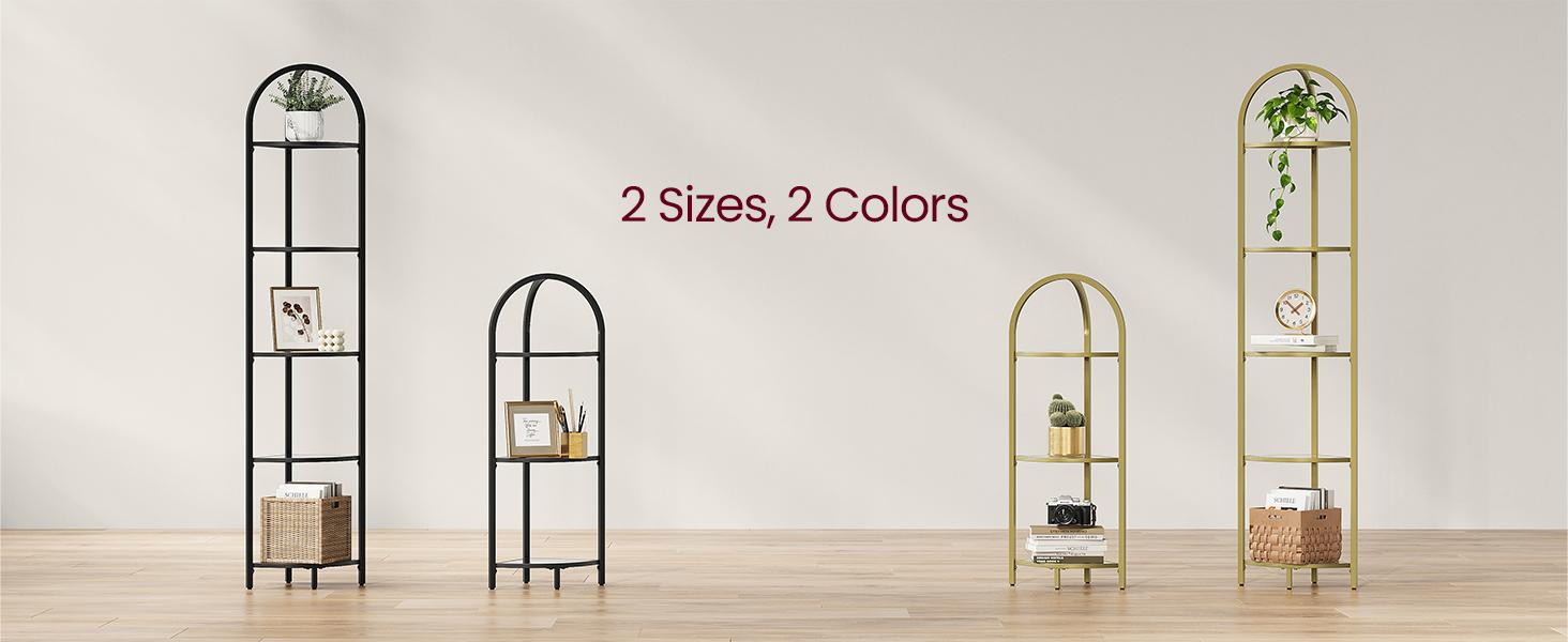 SONGMICS  5-Tier Corner Shelf Stand, Corner Bookshelf, Bathroom Organizer, Plant Stand, Tempered Glass