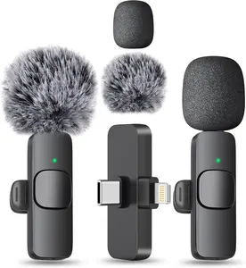 Wireless Mini Microphone for iPhone, Android Phone - Lavalier Lapel Mic for Audio Video Recording - Clip on Content Creator Microphones for YouTube Tiktok Podcast Vlogging