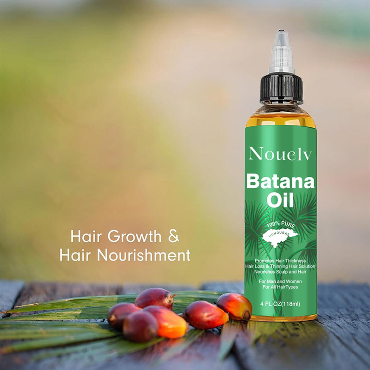 Nouelv Batana Oil for Hair Growth -100% Pure and Natural Raw, Hair Care Oil for Smoothing Frizzand Split Ends, Original Formula for Styling and Volume