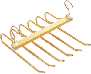 Over The Door Double Hangers Space Saving Foldable Pants Hanger for Hanging Hats Scarves Belts