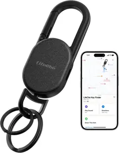 LifeChe GPS Keychain Tracker - Bluetooth 165ft Range, Apple Find My Compatible, Military-Grade Stainless Steel, Rechargeable, User-Friendly, Perfect Gift