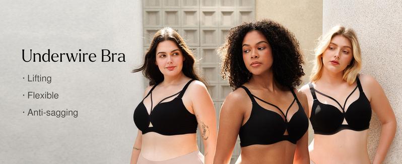 WMBras Women Seamless Push Up Padding Bras underwire Comfortable 3/4 cup Bra Buttery Soft Deep V Everyday Tshirt Bra