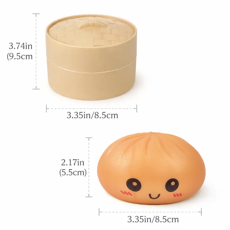 Expressive Big Dumpling Squishy - Blind Box, Mysecret Bun Fidget Toy, Soft TPR Material, Stress Relief, Unboxing Surprise, Random Style per Pack.Valentine's Day and Easter gifts, suitable for children to exchange gifts
