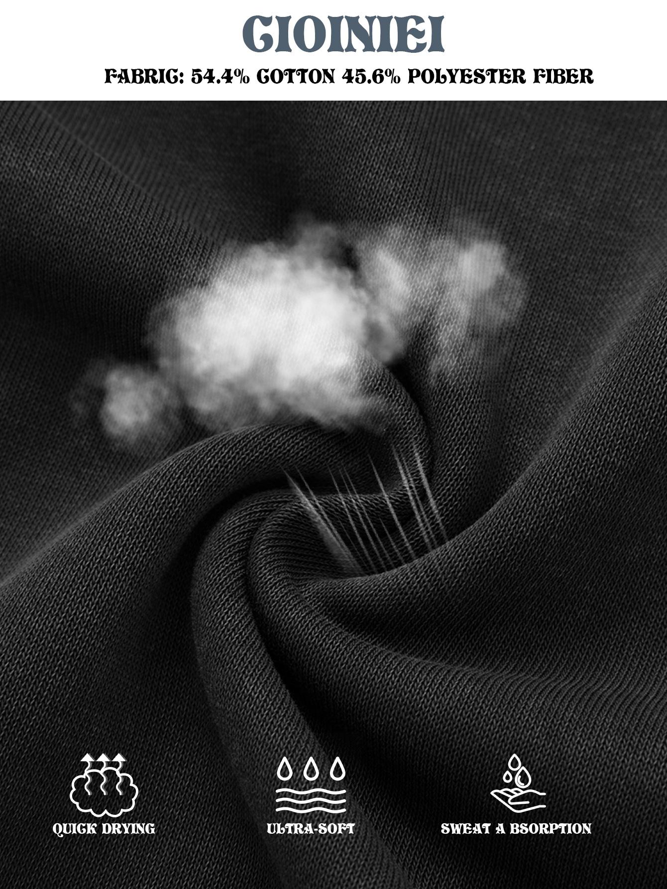 CCCMAI Men's Plain Drop Shoulder Essentials Sweatshirt Loose Fit Casual Long Sleeve Crewneck Pullover for Fall Winter Daily Wear Menswear Tops in Multiple Colors Motocross