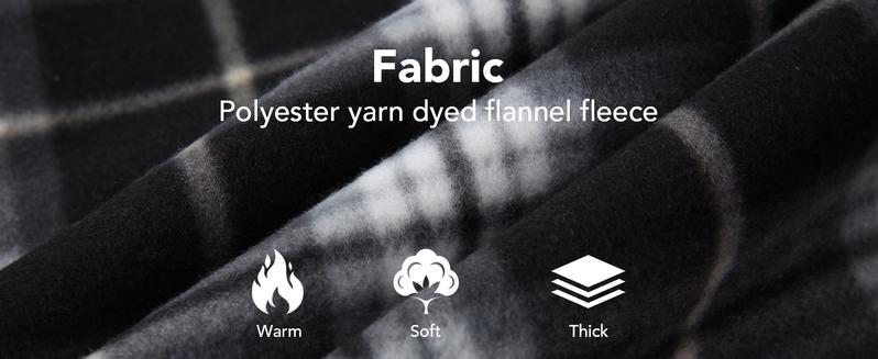 ZITY Mens Navy Blue Plaid Fleece Lined Sherpa Hooded Zip Up Sweatshirt Warm Winter Coat for Chilly Days Casual Long Sleeve Flannel Jacket