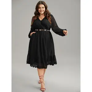 【Summer Turn-Up】【Pocket Approved】 Bloomchic Polka Dot Mesh Lace Insert Layered Dress 2026 Summer Pick for Mother's Day