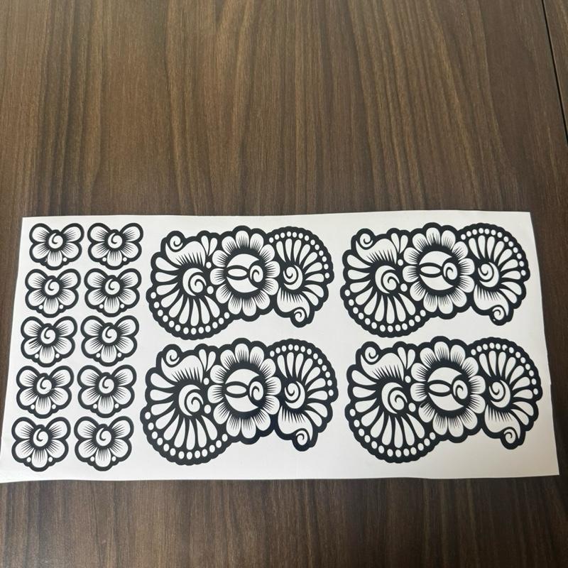Henna Stencils -  Full hand design for temporary Henna tattoos. Unique Patterns, Suitable for Various Occasions and Events