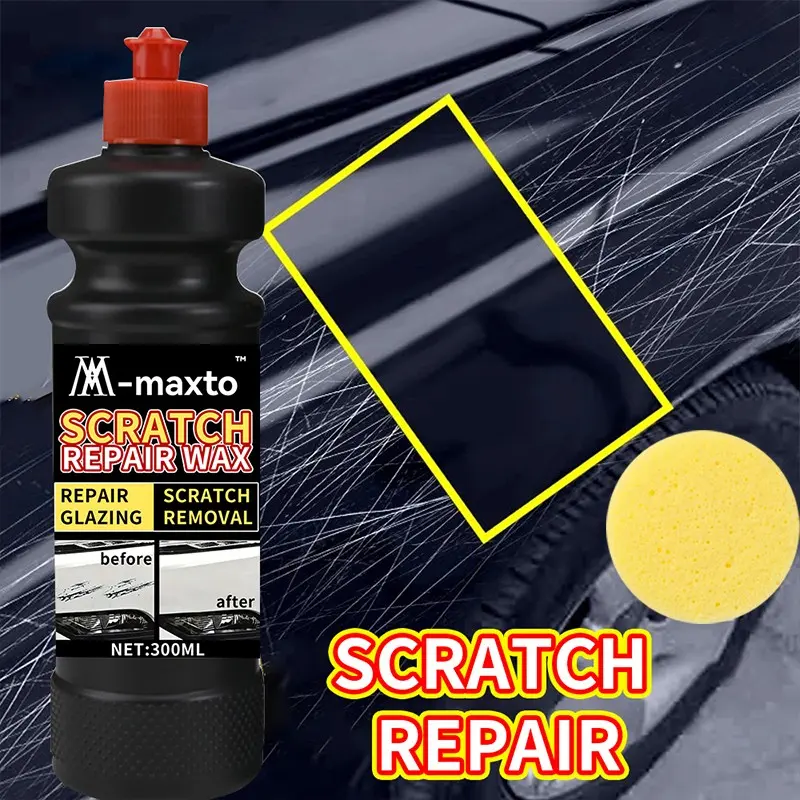 300ml Car Scratch Repair Wax Auto Paint Polishing Compound Remove Fine Scratches Swirl Marks Restore Gloss Shine Scratch Swirl Remover Car Paint Waxing