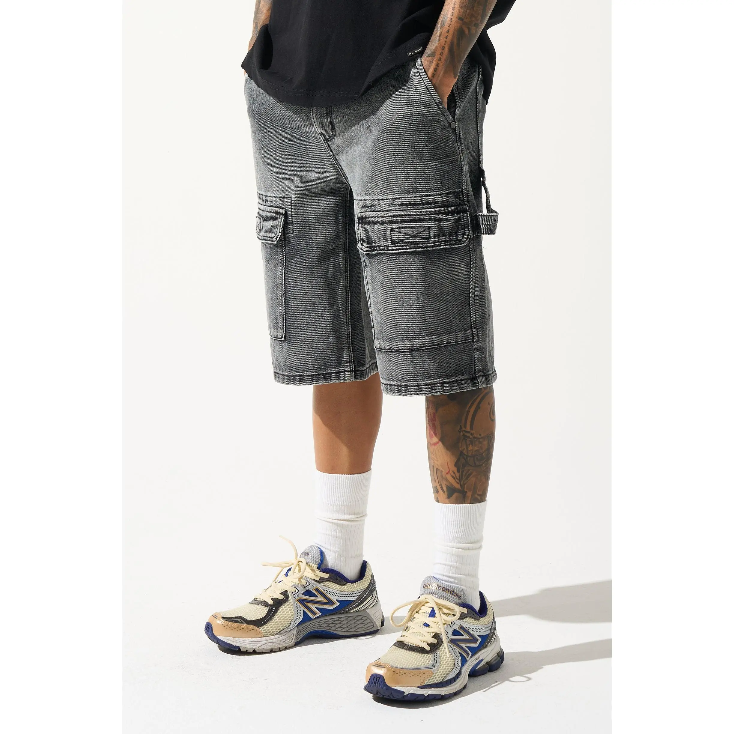 "CAVE" Denim Shorts