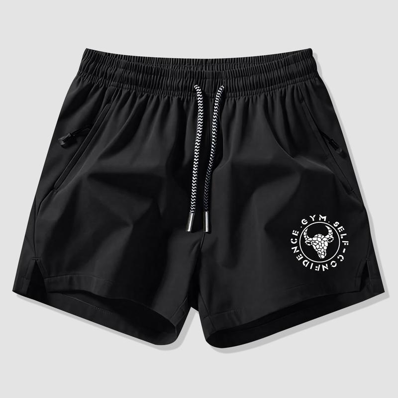 Men’s Casual Loose Sports Quick-Dry Shorts, Elastic Waistband & Belt Fitness Training Shorts with Pockets, Lightweight Sports Running Shorts everyday bottom Men's Breathable Drawstring Jogger Shorts Zipper Athletic Shorts quick-dry comfortable short