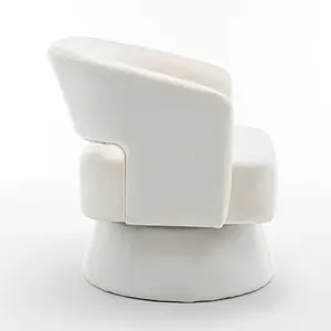 Swivel Barrel Velvet Accent Armchair