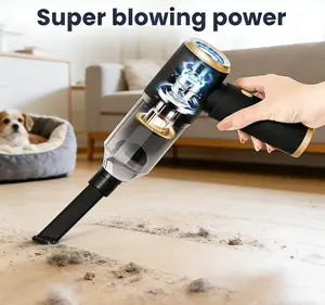 Handheld Car Vacuum Cleaner 5500Pa Powerful Suction 120W Cordless with 2 Filters & Multiple Nozzles for Cars Homes Offices & Pet Areas - Cleaning
